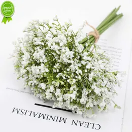Nowe 12pcs/pakiet sztuczny gipsophila kwiaty białe dziecko oddech kwiat weselny panna młoda DIY kwiatowe bukiety domowe dekoracja wazonu 32 cm