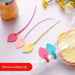 10pc Creative Silicone Plastic Påse Tätningsklämma, matväska Cinch Bundle Tie, Food Bag Bundle Rope, tätningsklämma, Kök Small redskap