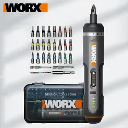 Screwdrivers Worx 4V Mini Electrical Screwdriver Set WX242 Smart Cordless Electric Screw Driver USB Rechargeable Handle 30 Bit Drill Tool 230621