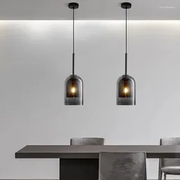 Hängslampor nordiska retro restaurang glasbelysningar kreativa vardagsrum kök ö hem dekor belysning armaturer sängen hanglamp