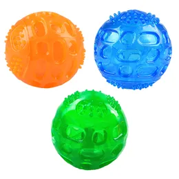 Pet Dog Cat Puppy Sounding Toy Squeaky Tooth Cleaning Ball Playing Pet Teeth Chew Rubber Toy Pet Dental Care Pet Accessories