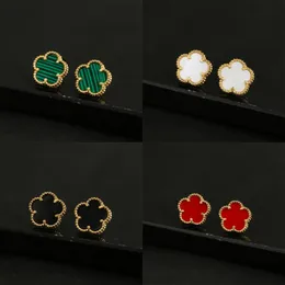 stud الفاخرة S925 Silver Gold Clover Five Leaf Five-Leaf Flower Star Star Lucky Jewelry Ladies Mother's Day Gift 230620