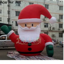 4mh 13fth Blower ile Yeni Tasarım Büyük Şişirilebilir Noel Baba, Yuvarlak Karın Şişirilebilir Süslü Noel Baba Noel Baba