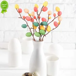New Easter Foam Egg Branch Tree DIY Rattan Wreath Painting Flowers Plant Kids Gift Easter Decoration for Home 2023 Party Table Decor