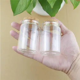 12 pçs/lote 47*70mm 80ml Rolha de cortiça Garrafas de vidro Spicy Storage Jar Garrafa Recipientes Frascos de especiarias Frascos DIY Crafthigh qualtity Jtqgk