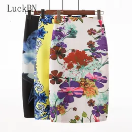 Skirts Autumn Summer Skirts Office Women's Skirts Digital Printed Midi Pencil Skirt High Waists Casual Chic Floral Sweet Faldas 230621