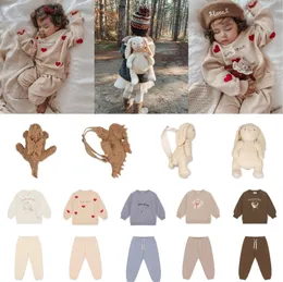 T Shirts 2023 Barntröja Pants Set Spring Kindergarten Garden Service Boys and Girls Long Sleeve T Shirt Konges Slojd 230620