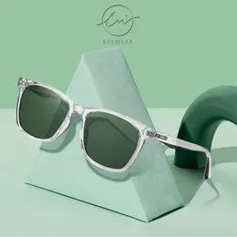 Solglasögon LM Polariserade solglasögon Män Kvinnor Fashion Square Shades Transparenta Frame Ladies Travel UV400 Goggles Driving Sun Glasses 230620