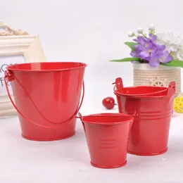 Plantadores potes de metal vaso de flores com alça pendurado varanda jardim escritório plantador mini balde cesta de doces decoração para casa