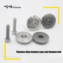 Bike Headsets TiTo Mountain Headset Caps Bicycle Parts CNC Top Cap and Bolt M6 30 230621