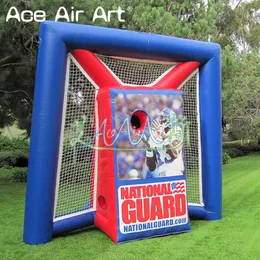 3m L x 3m h (10x10ft) personalizado de porta em porta a porta inflável Shoot Out Gate Football Goal com adesivos removíveis para os EUA