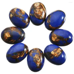 Lot de 2 pochettes à bijoux 18 x 25 mm Sea Sediment Jasper Oval Stone Flatback Cabochon Beads pour la fabrication