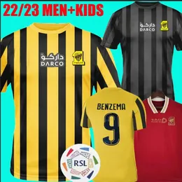 2023-24 Benzema Kante 7 Al Ittihad Soccer Jerseys Hamdallah Romarinho Camara Home Away Jerseys Costa Coronado Hegazy Jersey Football Shirt