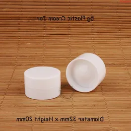 100pcs/Lot Wholesale Plastic 5g White Mini Cream Jar Women Cosmetic Container 1/6OZ Concave Bottom Bottle Refillablehigh quantlty Nobvx