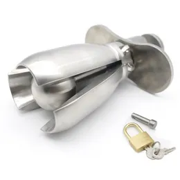 Stainless Steel Openable Stretching Anal Plug Beads With Lock Expanding Anus Butt Appliance Chastity Bdsm Fetish Sex Toy A222