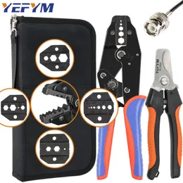 Pliers Coaxial Cable Crimping Pliers YF-05H Kit For SMABNC RG58 59 62 174 8 11 188 233 and Crimper Cutter Stripper Tools 230620