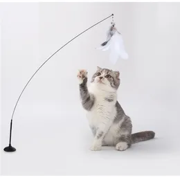 New self hi suction cup cat cuddle feather bell super long convenient storage cat cuddle feather interactive cat toy