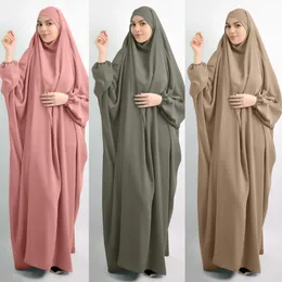 Ubranie etniczne Eid z kapturem muzułmańskie kobiety hidżab sukienka modlitewna Jilbab Abaya Long Khimar Pełna okładka Ramadan Suknia Abayas Islamskie ubrania Niqab 230620