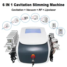 40K Cavitation Slimming Equipment 650nm Lipolaser Body Cellulite Removal RF Skin Deep Care Face Rejuvenescimento 6 IN 1 Portable Body Shaping Beauty Machine