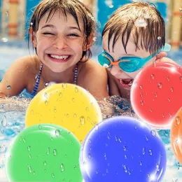 Återanvändbara vattenballonger Snabbfyllning Självtätande vattenbomber Soft Silicone Water Splash Ball Magnetic Water Ball Outdoor Games 0621