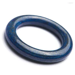 Armreif, echte natürliche, tiefblaue Lapislazuli-Edelsteine, Damen-Charm-Kristall-Armreifen, Innendurchmesser 57 mm