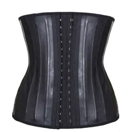 Womens Shapers Corset midja Latex Trainer Belly Slim Belt Body Shaper Modelling Strap 25 Steel Boned Cincher Colombianas 230620