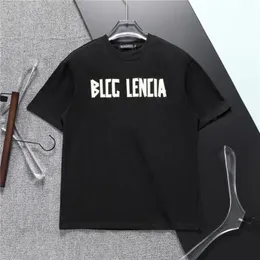 BLCG LENCIA 2023 Verão Novo Tecido 100% Algodão T-shirt Masculino Impressão de Alta Qualidade Color Mens Designer T shirt Paris fashion Tshirts Tops 22435