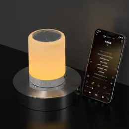 Mini głośniki kolorowe stół Bluetooth Lampa LAMP LAMPA LAMPA LED Portable Player Lekki głośnik Wodoodporny głośnik USB R230621
