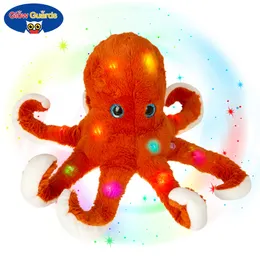 Plush Light - Up Toys Glow Guards Musical Light -Up Octopus Pchasze Zwierzęta LED Miękka pluszowa zabawka blask w ciemnych świątecznych prezentach urodzinowych dla dziewcząt Kid 230621