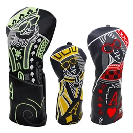 Inne produkty golfowe Kings and Queens Knights Club Wood Headcovers Driver Fairway Woods Hybryd Cover Cover w dobrym dostawie 230620