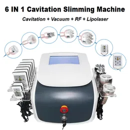 Portátil 6 em 1 Cavitação Slimming Lipolaser Skin Care Equipment RF Skin Rejuvenescimento Cellulite Libery Shaping Body Beauty Machine