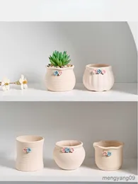 Planters POTS CERAMIC Meaty Flower Pot Decoration vardagsrum hem dekoration köttig blomma kruka trädgårdsblommor gröna växt potting r230621