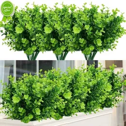 Novas folhas de eucalipto artificiais ramo verde planta falsa para decoração de mesa de jardim em casa festa de casamento faça você mesmo buquês de flores penduradas