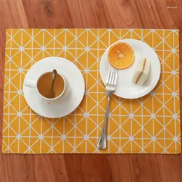테이블 냅킨 2 조각 면화 린넨 직물 가정 방지 웨딩 장식 방수 방수 매트 접이식 멀티 패턴 스타일