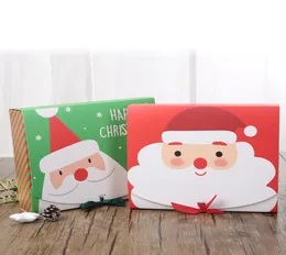 크리스마스 이브 큰 선물 상자와 선물 가방 산타 요정 디자인 종이 카드 크래프트 선물 파티 호의 활동 상자 레드 그린 8569710
