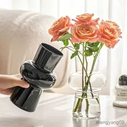 Plantadores Vasos de flores retrô nórdicos criativos para casa vasos de flores hidropônicos garrafa de aromaterapia decoração de mesa de escritório artesanato em vidro R230621