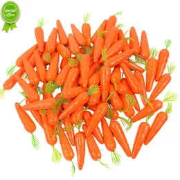 New 10/25/50Pcs Easter Artificial Carrot Mini Foam Vegetable Fruits Happy Easter Decoration Ornament for Home Table Kids DIY Crafts