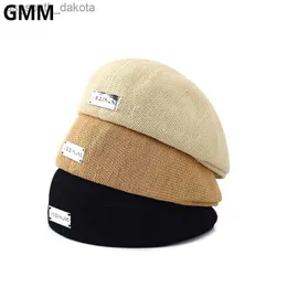 2023 Novo gorro de malha retrô boina chapéus para mulheres ao ar livre férias praia boné verão guarda-sol respirável moda pintor chapéu L230523