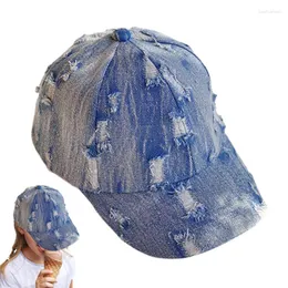 Berretti Cappello lavato da baseball per bambini Traspirante Regolabile Unisex Demin Ball Fit Circonferenza della testa 18,9-20,5 pollici Per età compresa tra 2 e 7 anni