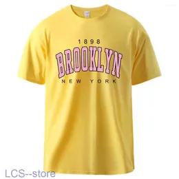 Men's T-shirts t Shirts 1898 Brooklyn York Printing Tee for Men Cotton Soft Breathable Shirt Fashion Casual Clothing Cool Perfect Tshirts