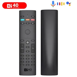 G40 Air Mouse Voice Voice Control 2.4g Wireless Mini Kyeboard مع استشعار جيروسكوب التعلم IR لـ Android TV Box PC G40S