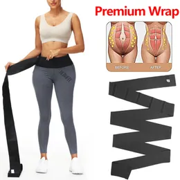 Midje mage shaper premium bandage wrap midje tränare för kvinnor bastu trimmer bälte mage plus storlek 4 meter justerbar lumbal support bälte korsett 230621