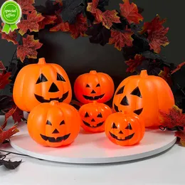 Ny Halloween Party LED Pumpkin Candle Light Plastic Pumpkin Glow Lantern Holiday Indoor Outdoor Decoration Bar Home Props Kids Toy
