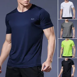 Andere sportartikelen Heren Sport t-shirt met korte mouwen Sneldrogend hardloopshirt Ademend Fitness Top Ice Silk Gym voetbalshirts Kleding voor heren 230621