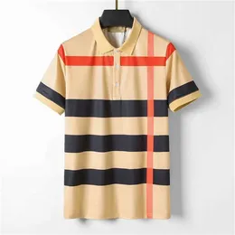 2022Summer Giysileri Lüks Tasarımcı Polo Gömlek Erkekler Günlük Moda Yılan Arısı Baskı Nakış Tişört Yüksek Sokak Erkek Polos Boyut M-3XL 9PJF