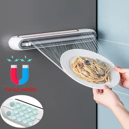 Altri utensili da cucina Dispenser magnetico per pellicola alimentare Pellicola trasparente per taglierina per carta stagnola a ventosa fissata al muro 230620