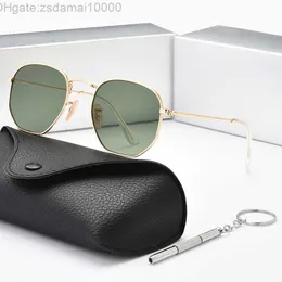 2022 New Classic Polarized Sunglasses Women Designer Luxury Brand Alloy Metal Polaroid HD Tempered Glass Lens Retro Glasses Sun UV400 3548 VYKN