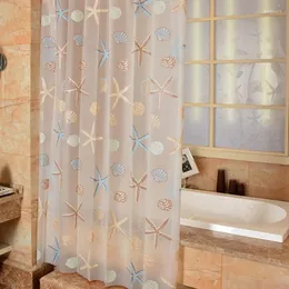 Tende da doccia Tenda moderna Starfish Divisorio Fresh Seaside Style Peva impermeabile per stanza da bagno
