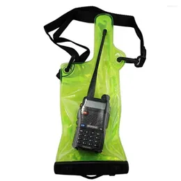 Walkie talkie 2 st grönt tvåvägs radiovattentät väska fodral för Motorola Baofeng UV-5R UV-B2 Quansheng regntät