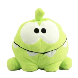 Plush Dolls 1PC 20 cm game kreskówka pokrój linę om nom zielona żaba nadziewane zwierzę zwierzęta zabawki dla dzieci zabawki dla dzieci Prezent 230620